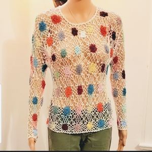 Lace and embroidered/ women's top